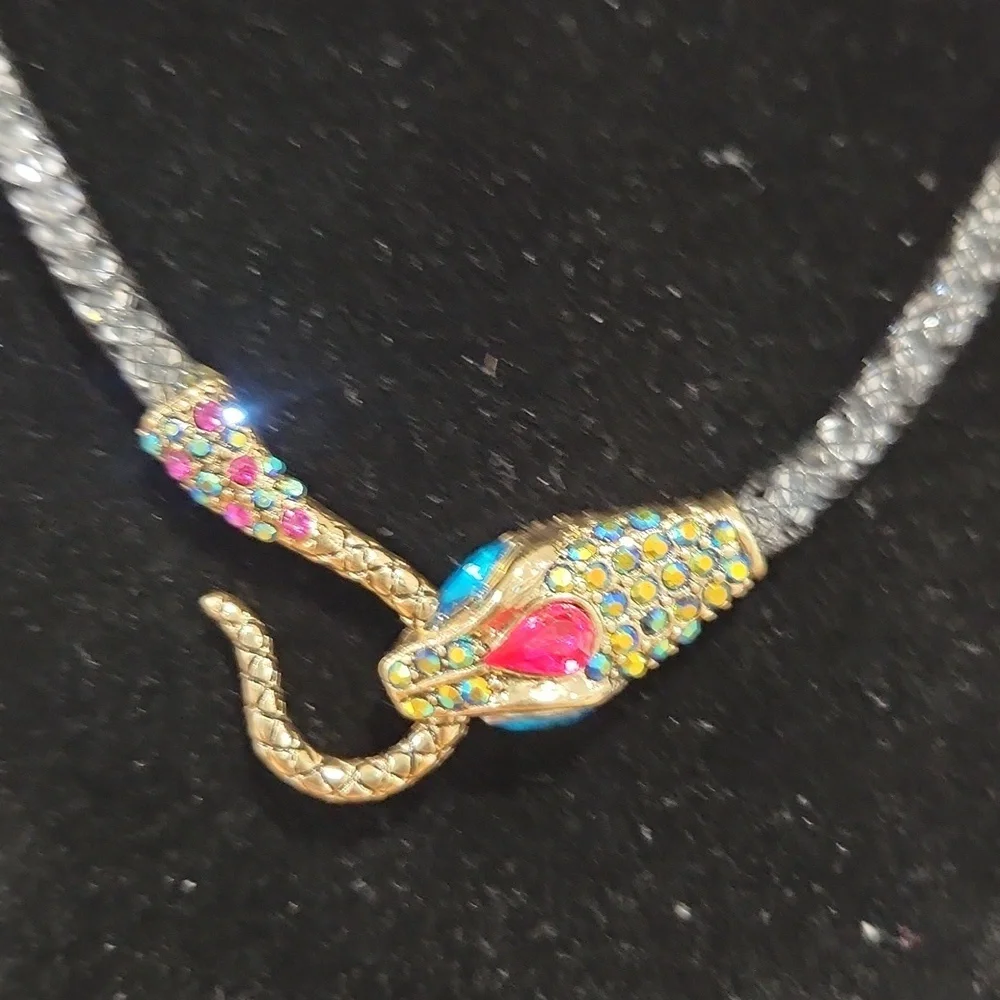 🐍🔹️BETSEY JOHNSON🔹️ Dark Shadows Collection Serpent Snake Choker Necklace